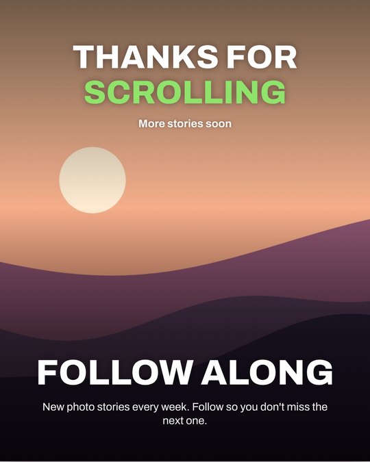A closing slide asking people to follow along